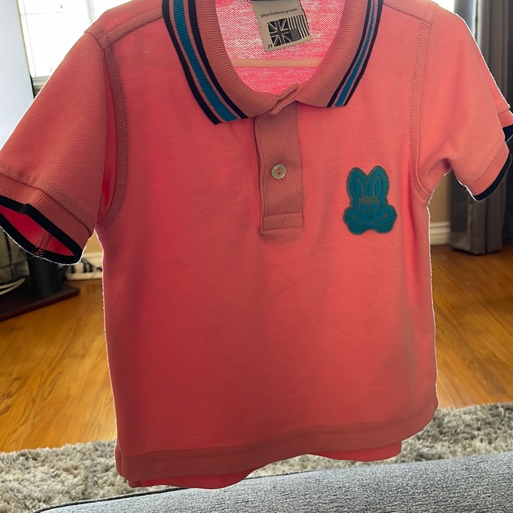 Psycho Bunny polo size  2T Boy. Light pink.